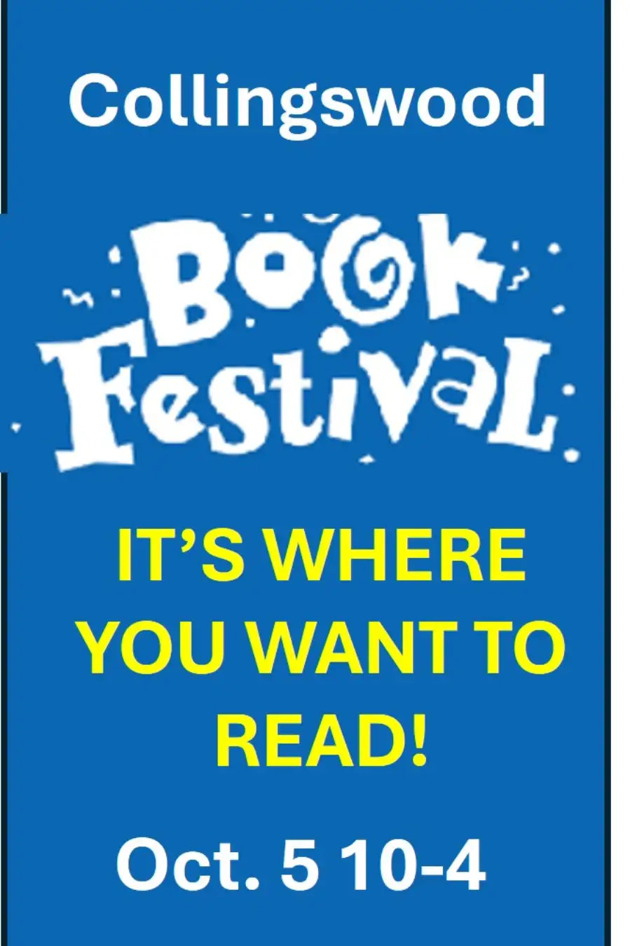 Collingswood Book Festival October 5, 2024 Image